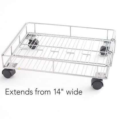 Expandable Rolling Metal Storage Basket Home and Kitchen