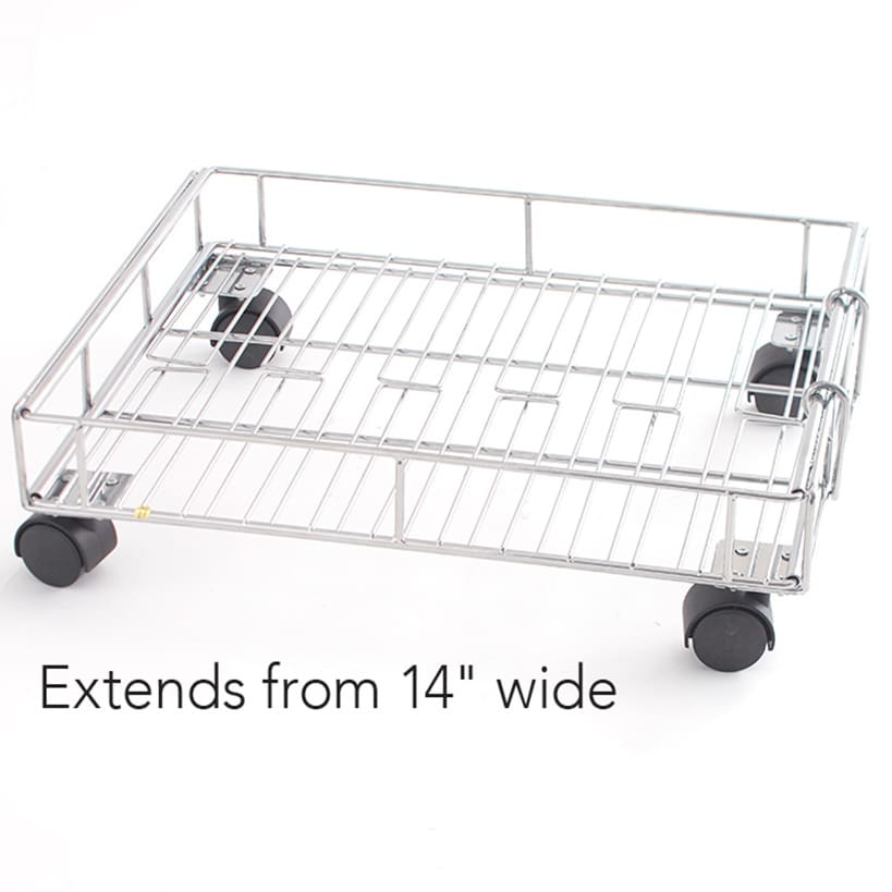 Expandable Rolling Metal Storage Basket Home and Kitchen