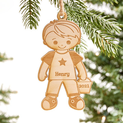 Personalized Christmas Siblings Ornament