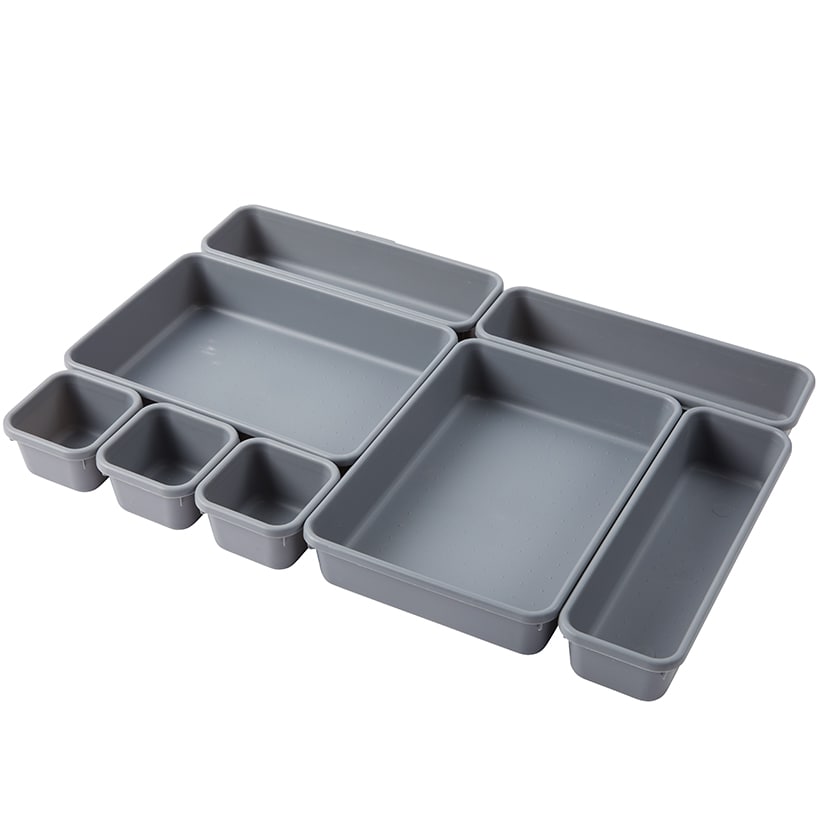 Interlocking Desk Drawer Organizer Tray Dividers 8 Piece