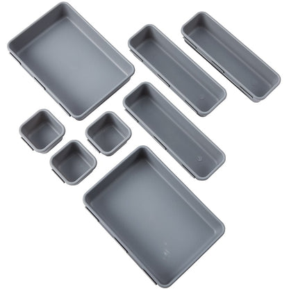Interlocking Desk Drawer Organizer Tray Dividers 8 Piece