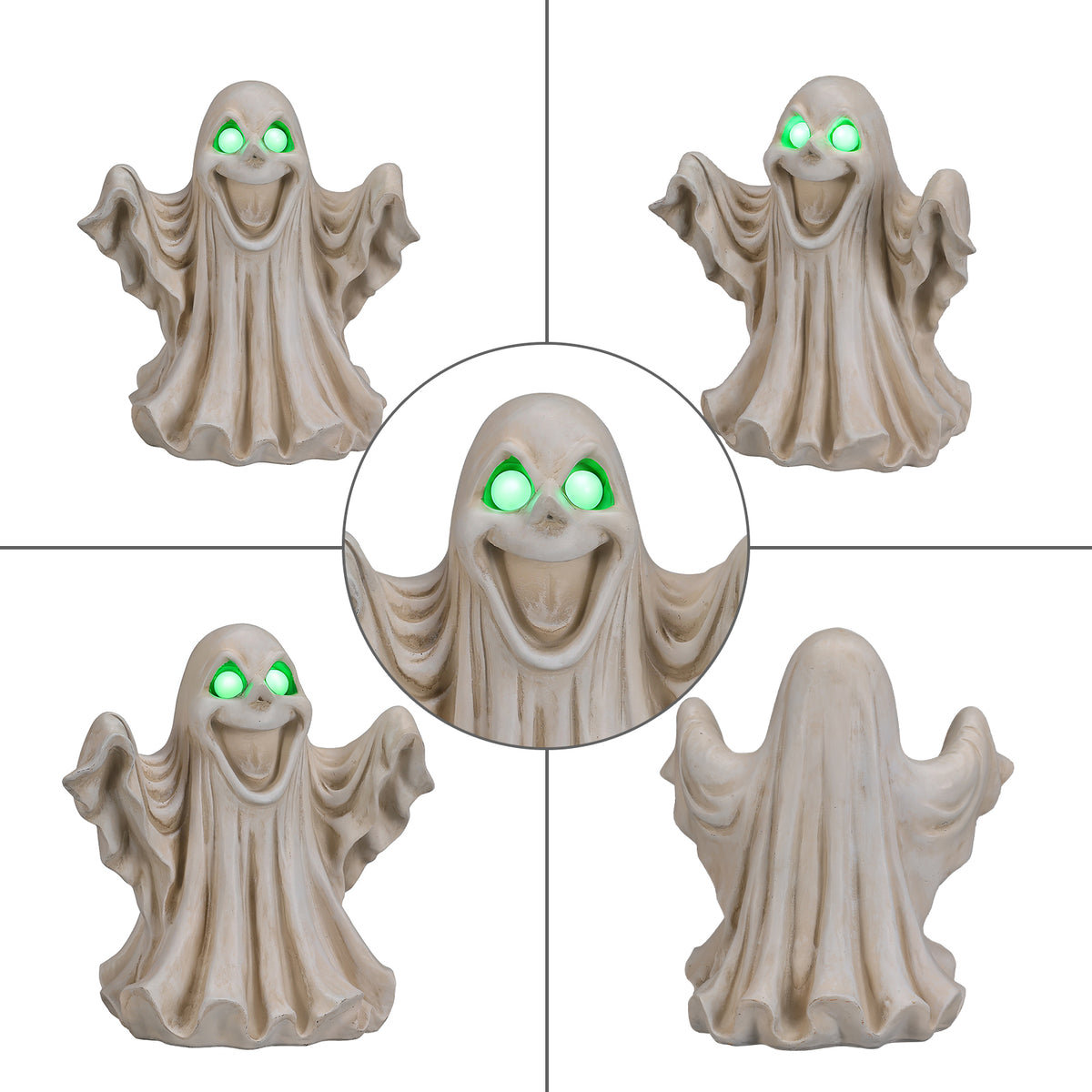 Halloween Ghost Figurine - LED Light Up with Glowing Eyes - image 10