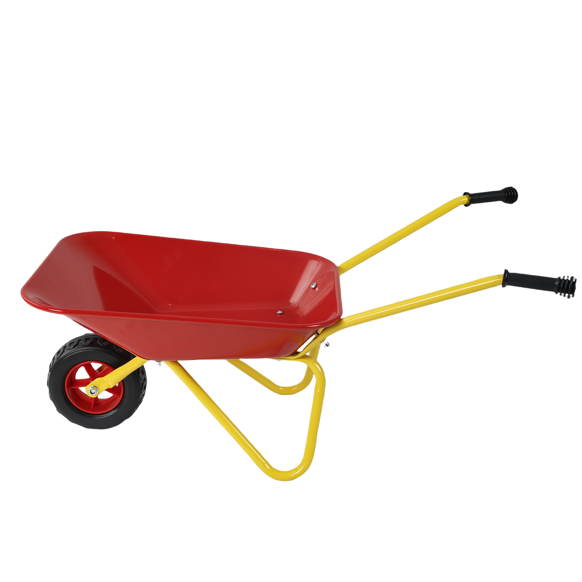 Children's metal wheelbarrow, Maximum load capacity: 33LBS,children's heavy wheelbarrow, metal structure wheelbarrow, steel tray, can be used in gardens, loading leaves, soil, sand, etc. (red) - image 20