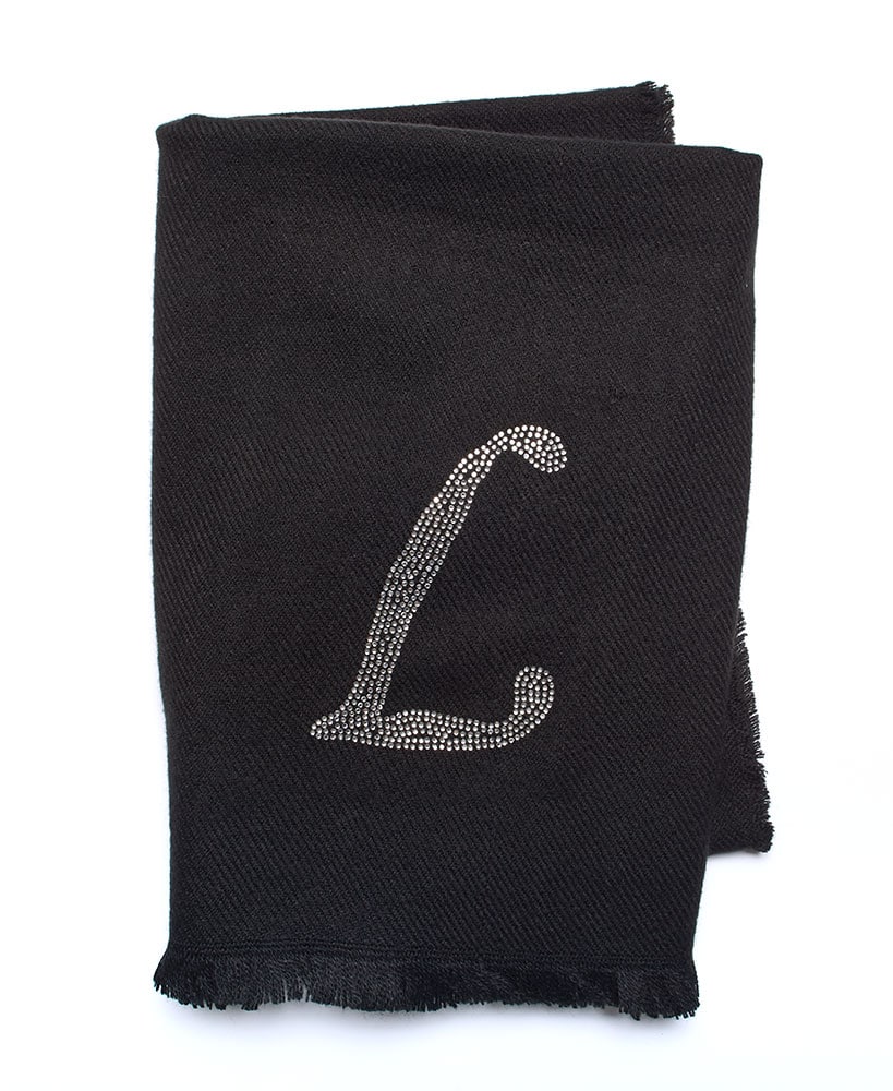 Bling Embellished Monogram Scarves