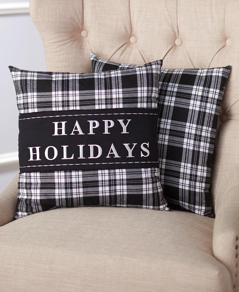 Seasonal Accent Happy Holidays Pillow
