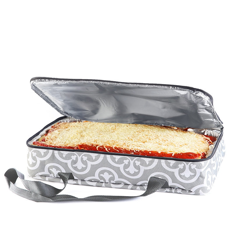 Insulated Casserole or Slow Cooker Travel Tote - Medallion or Damask