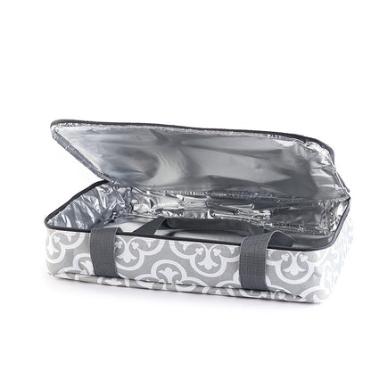 Insulated Casserole or Slow Cooker Travel Tote - Medallion or Damask