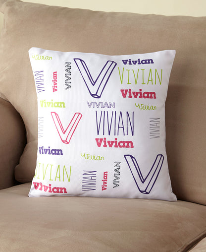 Personalized Kids' Name Art Sherpa Throw or Pillow