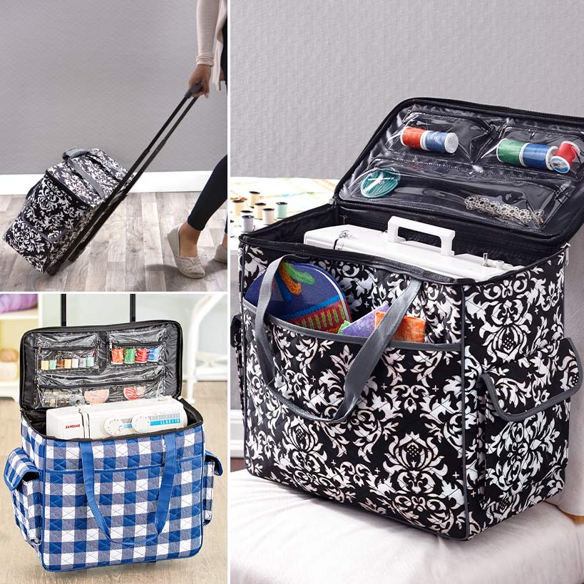 Rolling Sewing Machine Storage and Transport Tote