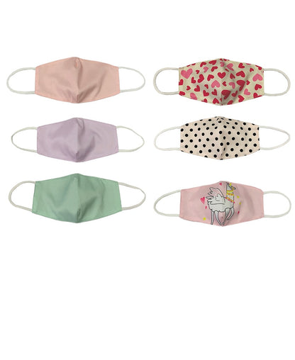 Sets of 6 Adjustable Face Masks for Kids