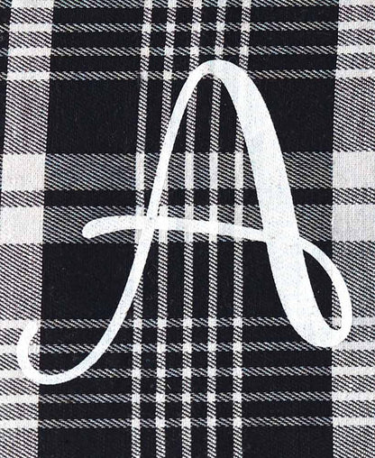 Monogram Plaid Tote Bag with Pockets