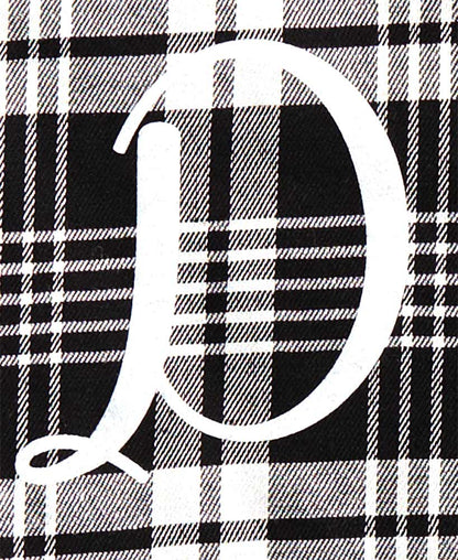 Monogram Plaid Tote Bag with Pockets