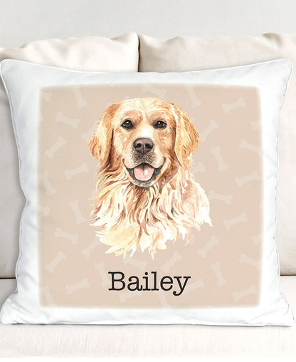 Personalized Dog Breed Sherpa Throw Pillow