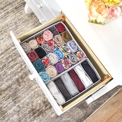 Closet and Household Drawer Organizers and Storage 15 or 30 Spaces