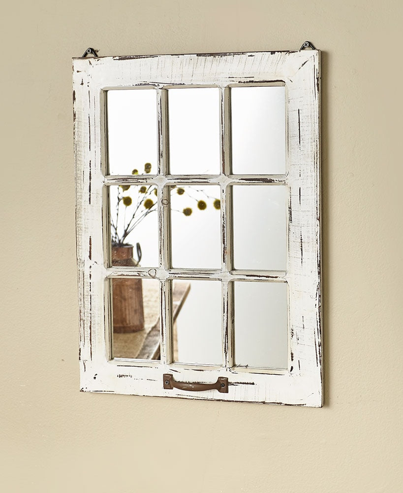 Distressed Wood Windowpane or Arch Mirrors#select-color_white