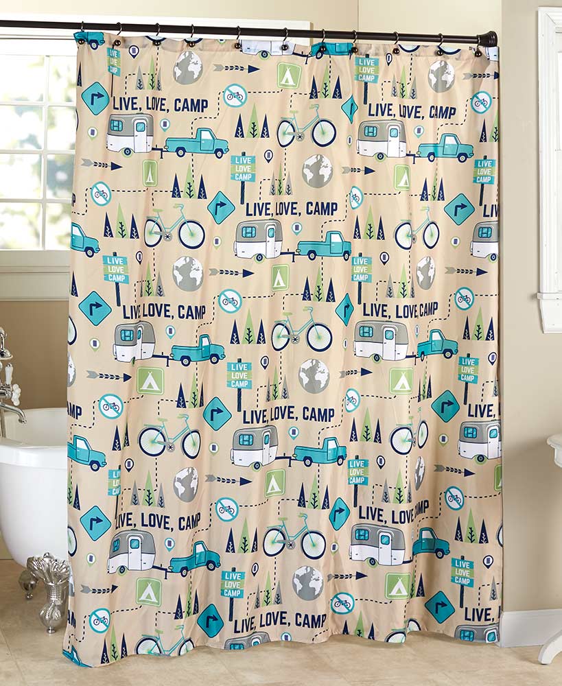 Live Love Camp Shower Curtain