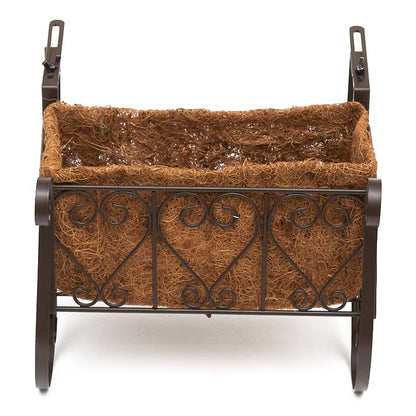 Decorative Fence and Rail Planters for Outdoor Flowers