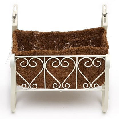 Decorative Fence and Rail Planters for Outdoor Flowers