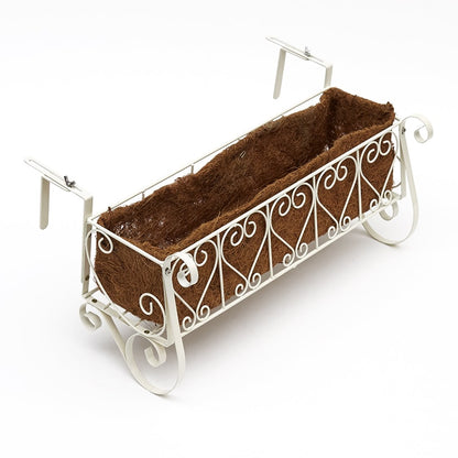 Decorative Fence and Rail Planters for Outdoor Flowers