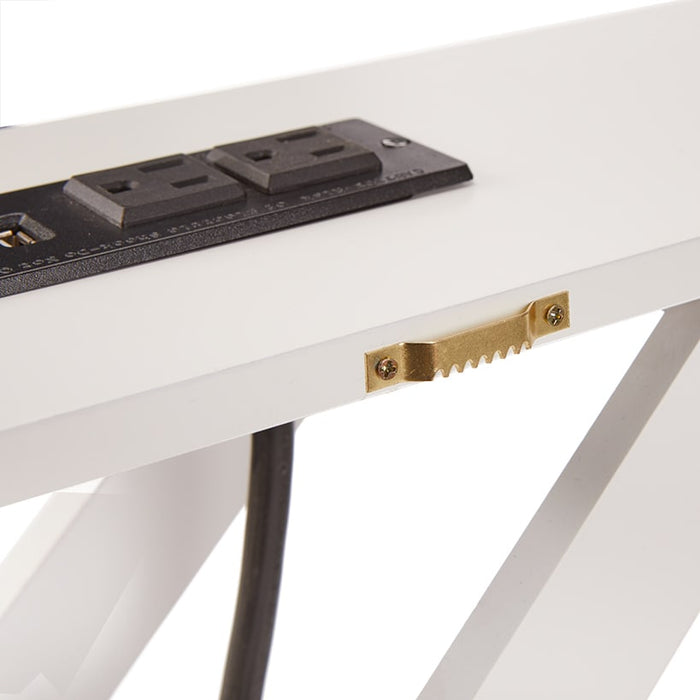 Narrow Console Table with Built in Outlet 33