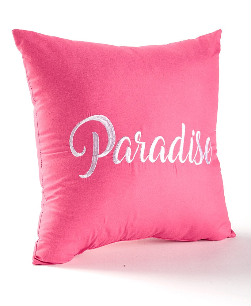 Tropical Paradise Pink Accent Pillow