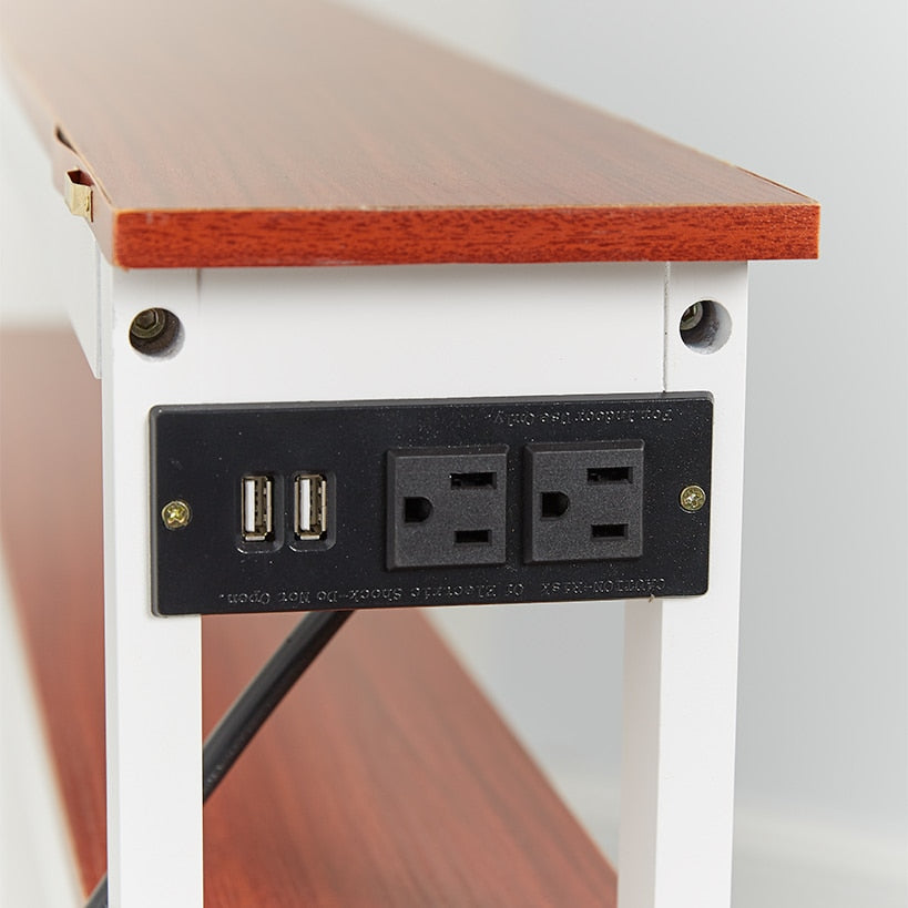 Behind-the-Sofa Long and Narrow Console Table with USB Port and Outlet#select-color_white