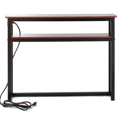 Behind-the-Sofa Long and Narrow Console Table with USB Port and Outlet