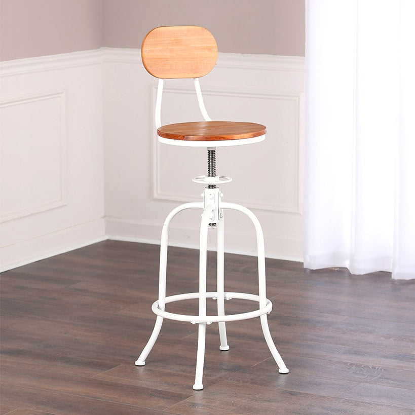 Adjustable Swivel Stool with Back#select-color_white