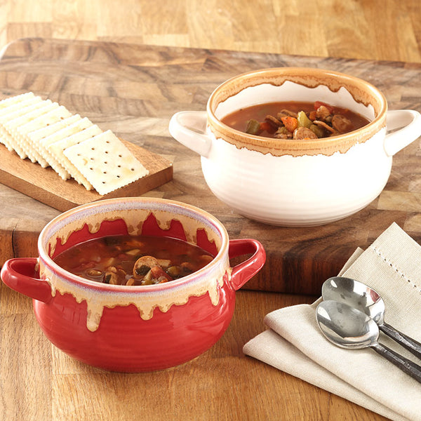 Stoneware Soup or Chili Bowls - Set of 2 | The Lakeside Collection