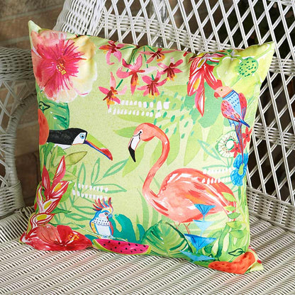 Tropical Outdoor Toucan Accent Pillow