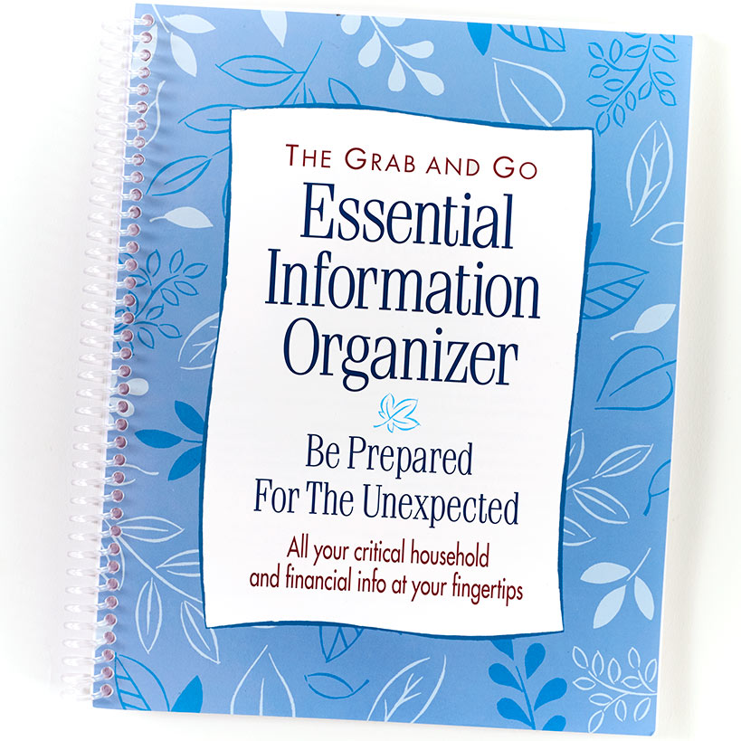 Grab and Go Essential Information Organizer, Be Prepared for the Unexpected