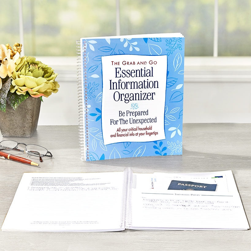 Grab and Go Essential Information Organizer, Be Prepared for the Unexpected