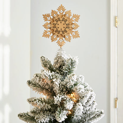 Winter Woodland Snowflake Tree Topper