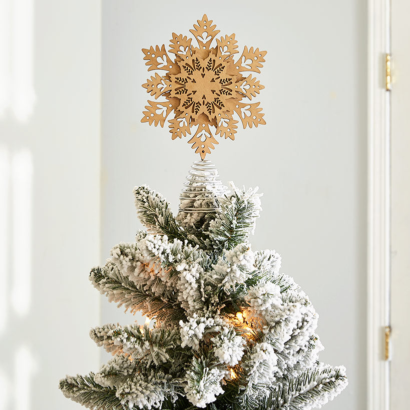 Winter Woodland Snowflake Tree Topper