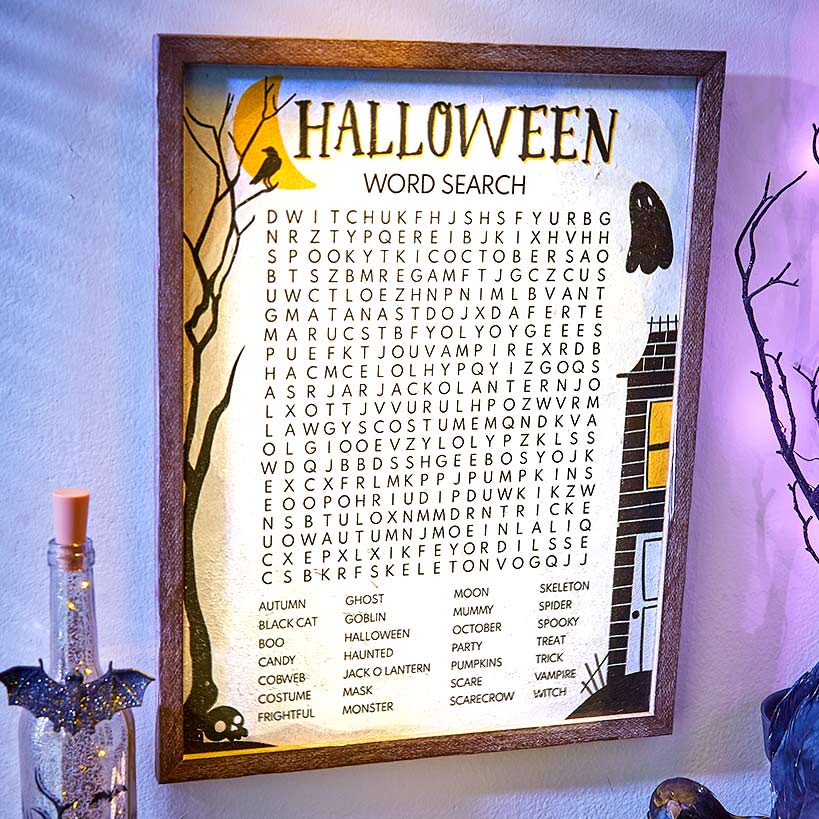 Thanksgiving Word Search Wall Art