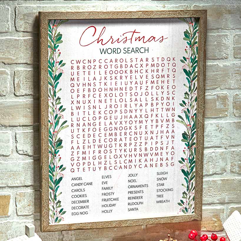 Thanksgiving Word Search Wall Art
