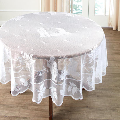 Silent Night Lace Christmas Tablecloth