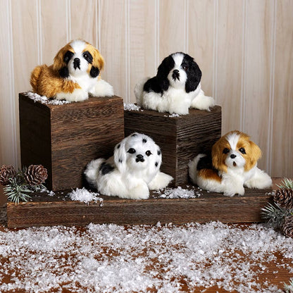 Set of 4 Furry Friends Ornaments