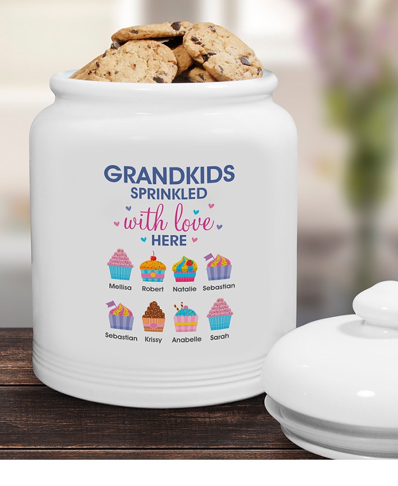 Personalized Grandkids Sprinkled with Love Kitchen Collection#select-item_cookie-jar