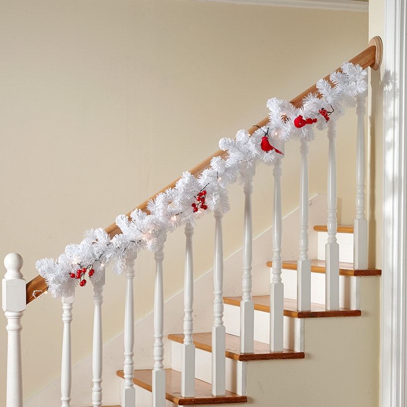 Lighted Snowy Cardinal Holiday Decor