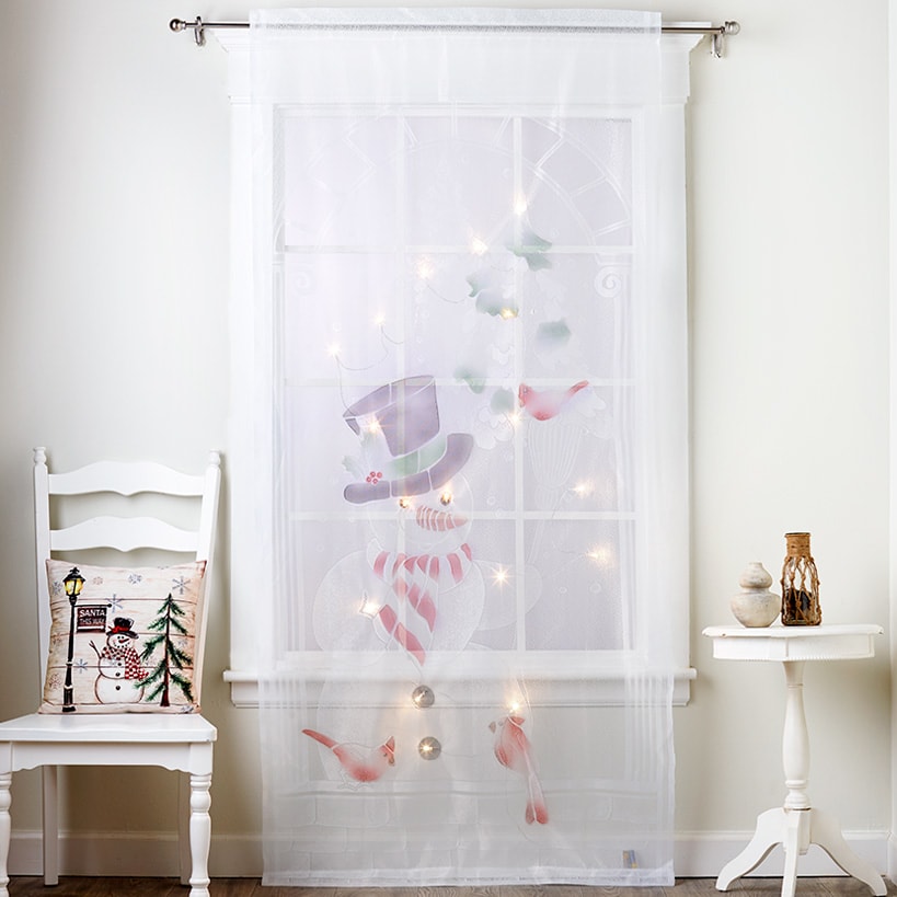 Pre-Lit Santa Window Panel