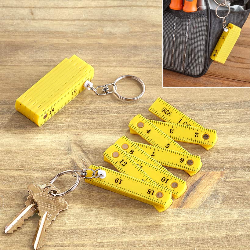 Set of 2 Mini Fold-Up Keychain Rulers
