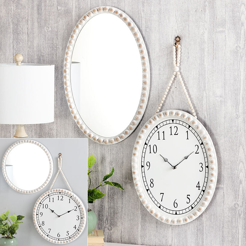 Farmhouse Beaded Clocks or Mirrors