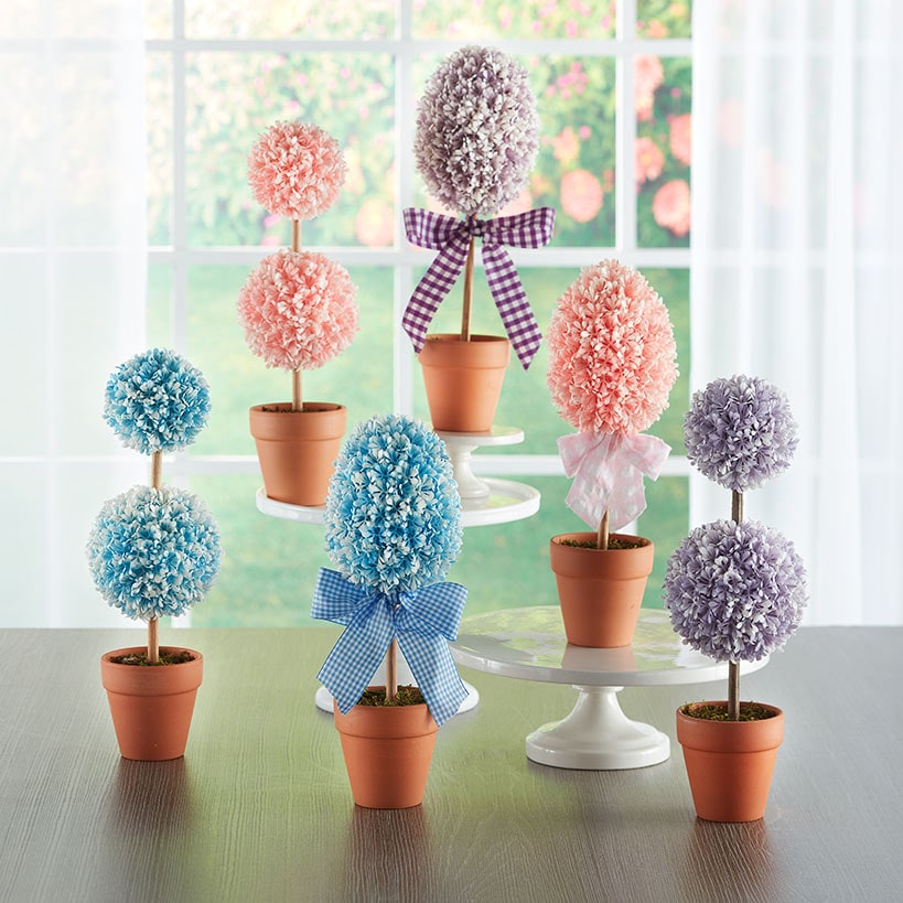 Colorful Faux Boxwood Collection