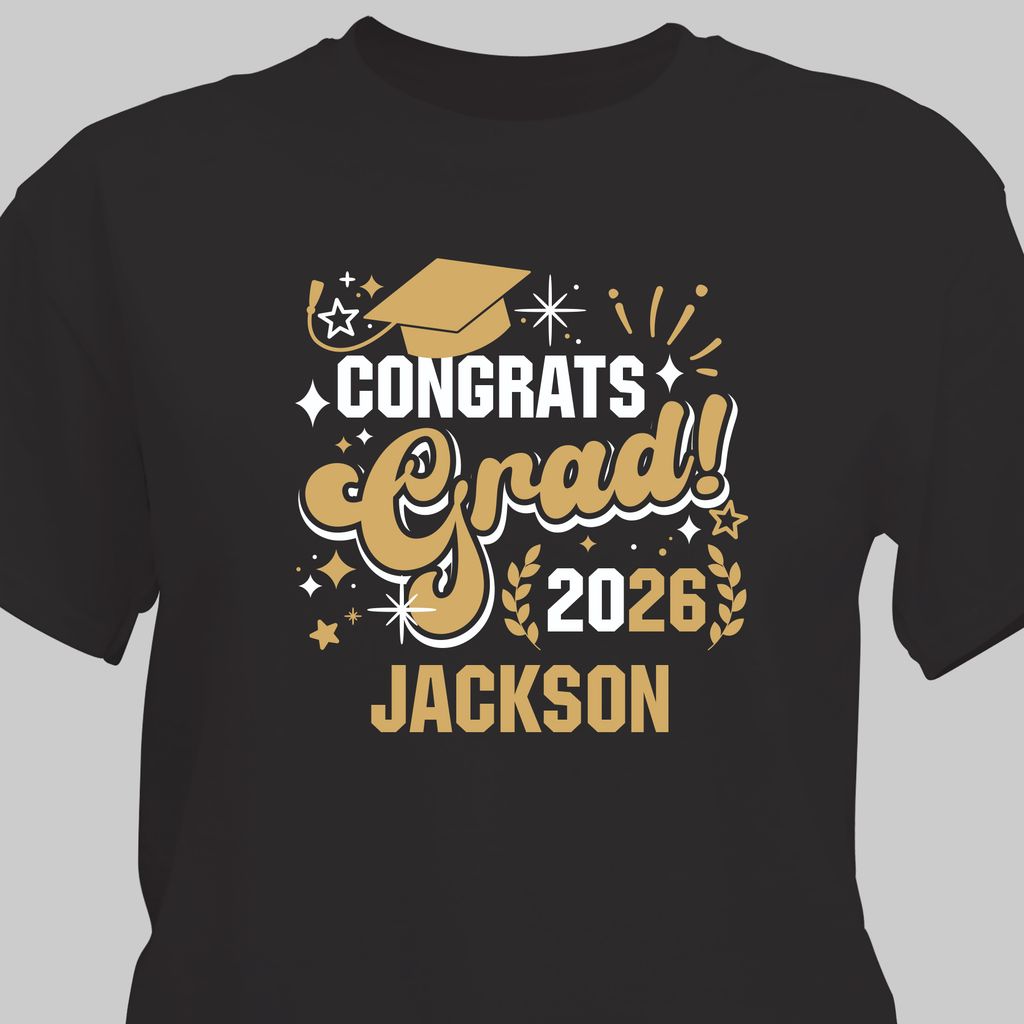Personalized Congrats Grad with Year T-Shirt