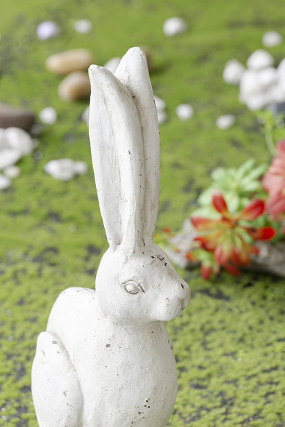 8.3x5.1x18.5" White Rustic Rabbit Figurine, Small - image 7