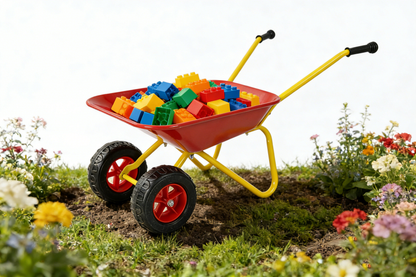 Children's metal trolley, Load-bearing capacity: 33LBS,children's heavy vehicle, metal structure two-wheeled trolley, steel pallet, can be used in gardens, loading leaves, soil, sand, etc. (red) - image 13