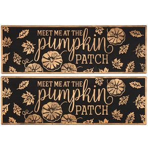 Pumpkin Patch Rubber Doormat or Set of 2 Rubber Stair Treads