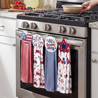 Kitchen Tie Towels Americana Set of 2