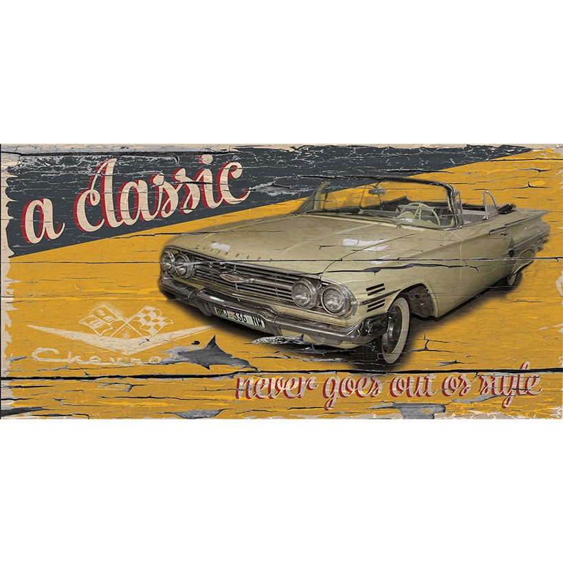 Classic Car Wooden Sign